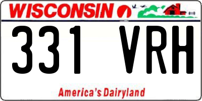 WI license plate 331VRH
