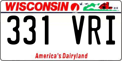 WI license plate 331VRI
