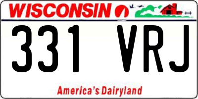WI license plate 331VRJ