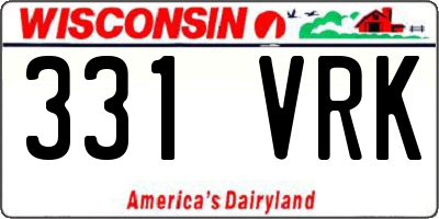 WI license plate 331VRK