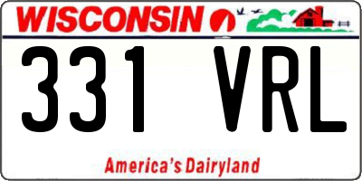 WI license plate 331VRL