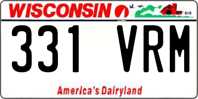 WI license plate 331VRM