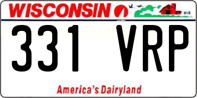 WI license plate 331VRP