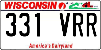 WI license plate 331VRR