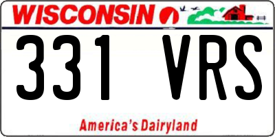 WI license plate 331VRS