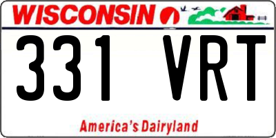 WI license plate 331VRT