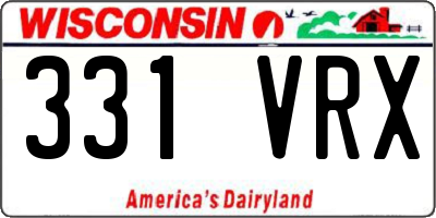 WI license plate 331VRX