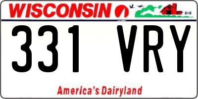WI license plate 331VRY