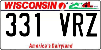 WI license plate 331VRZ