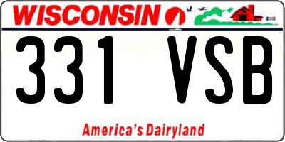 WI license plate 331VSB