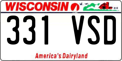 WI license plate 331VSD