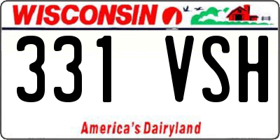 WI license plate 331VSH
