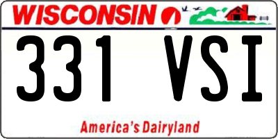 WI license plate 331VSI