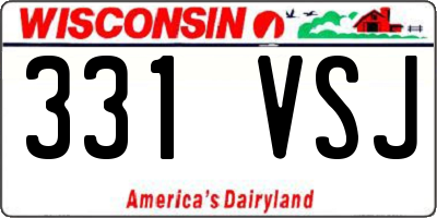 WI license plate 331VSJ