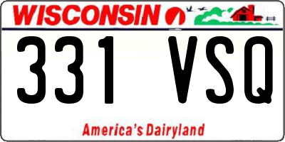 WI license plate 331VSQ