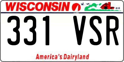 WI license plate 331VSR