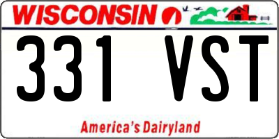 WI license plate 331VST