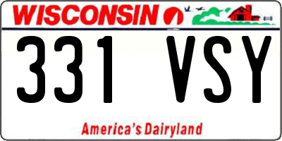 WI license plate 331VSY