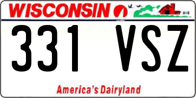 WI license plate 331VSZ