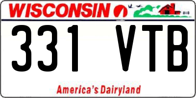 WI license plate 331VTB