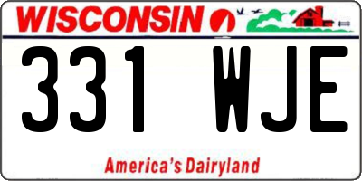 WI license plate 331WJE