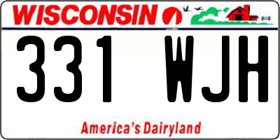 WI license plate 331WJH