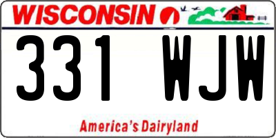 WI license plate 331WJW