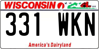 WI license plate 331WKN