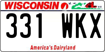 WI license plate 331WKX