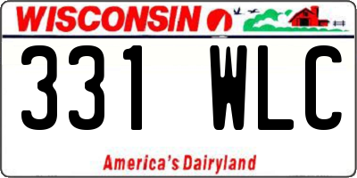 WI license plate 331WLC