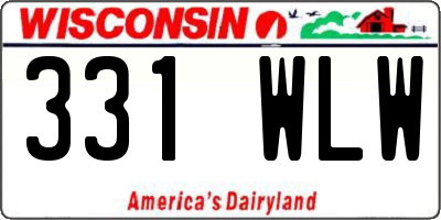 WI license plate 331WLW