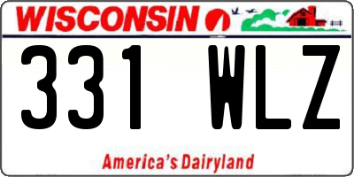 WI license plate 331WLZ