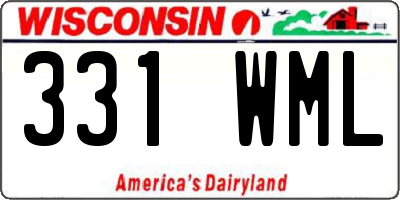WI license plate 331WML