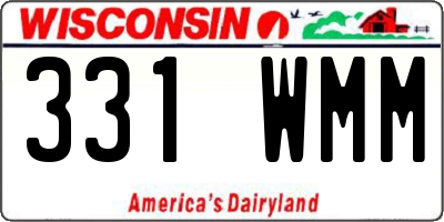 WI license plate 331WMM