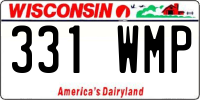 WI license plate 331WMP