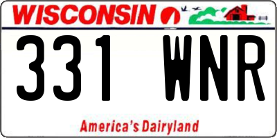 WI license plate 331WNR
