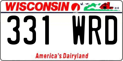 WI license plate 331WRD