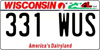 WI license plate 331WUS