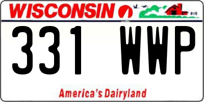 WI license plate 331WWP