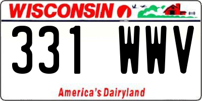 WI license plate 331WWV