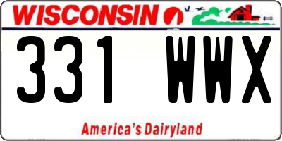 WI license plate 331WWX