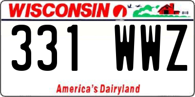 WI license plate 331WWZ