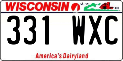 WI license plate 331WXC