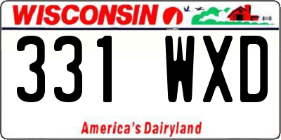 WI license plate 331WXD