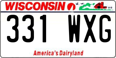 WI license plate 331WXG