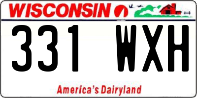 WI license plate 331WXH