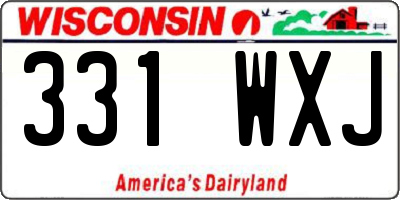 WI license plate 331WXJ