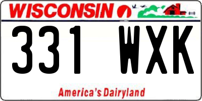 WI license plate 331WXK