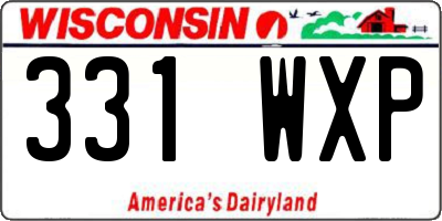 WI license plate 331WXP