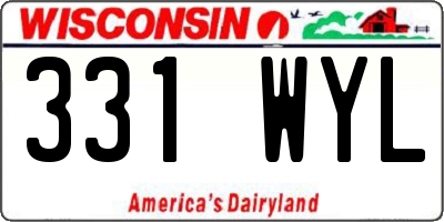 WI license plate 331WYL